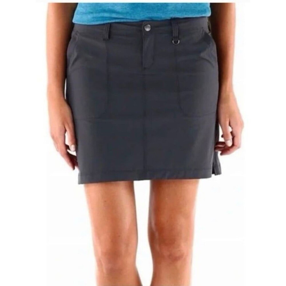 REI Women Grey UPF 50+ Nylon Skirt Skort Hiking Outdoors Travel